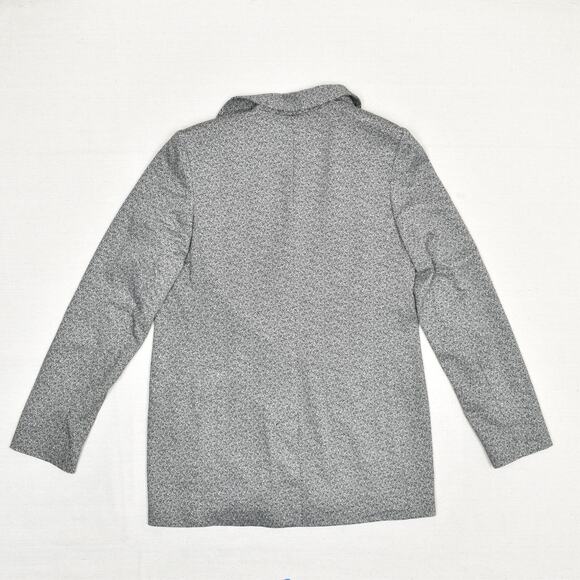 Express Women's One Button Blazer Jacket Geometric Cotton Blend Gray Size S - Picture 3 of 8